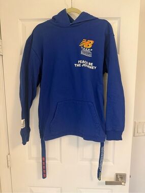 Men's Salehe Bembury x New Balance "Peace Be The Journey" Blue Hoodie